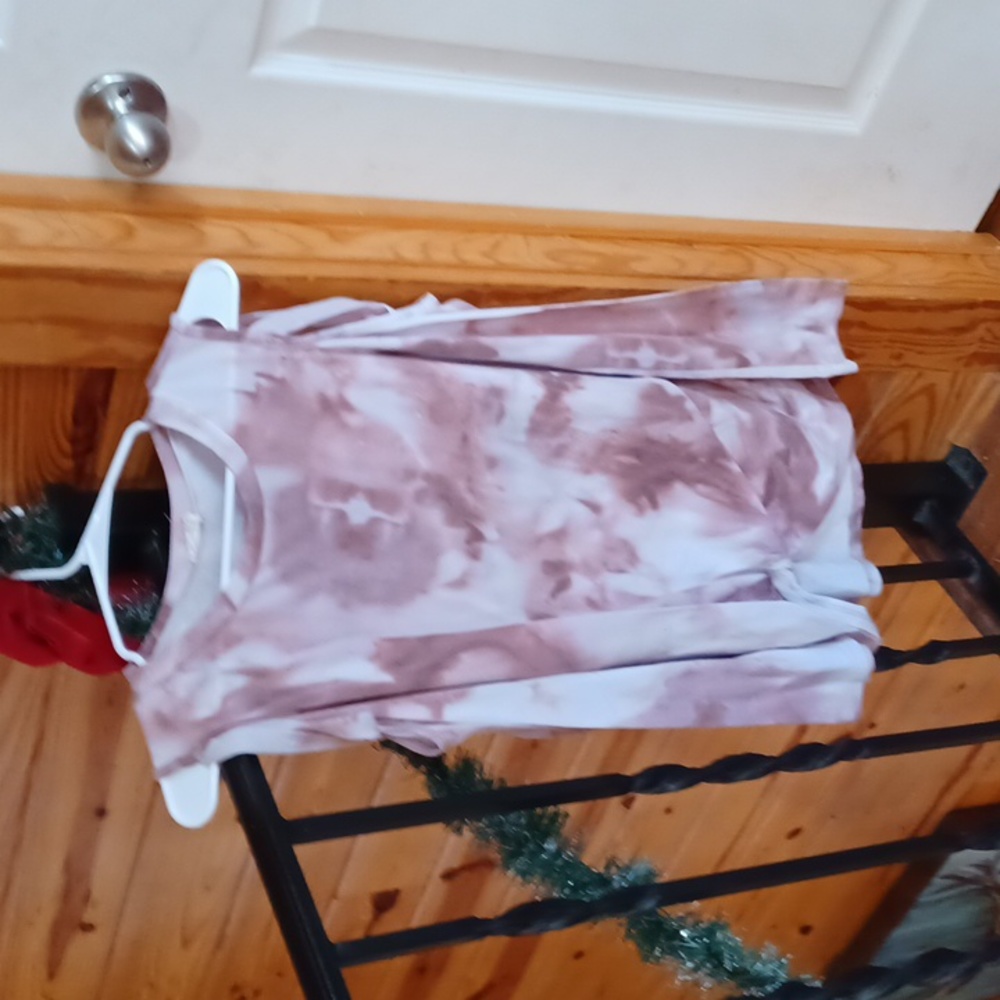 Marble long sleeve blouse
